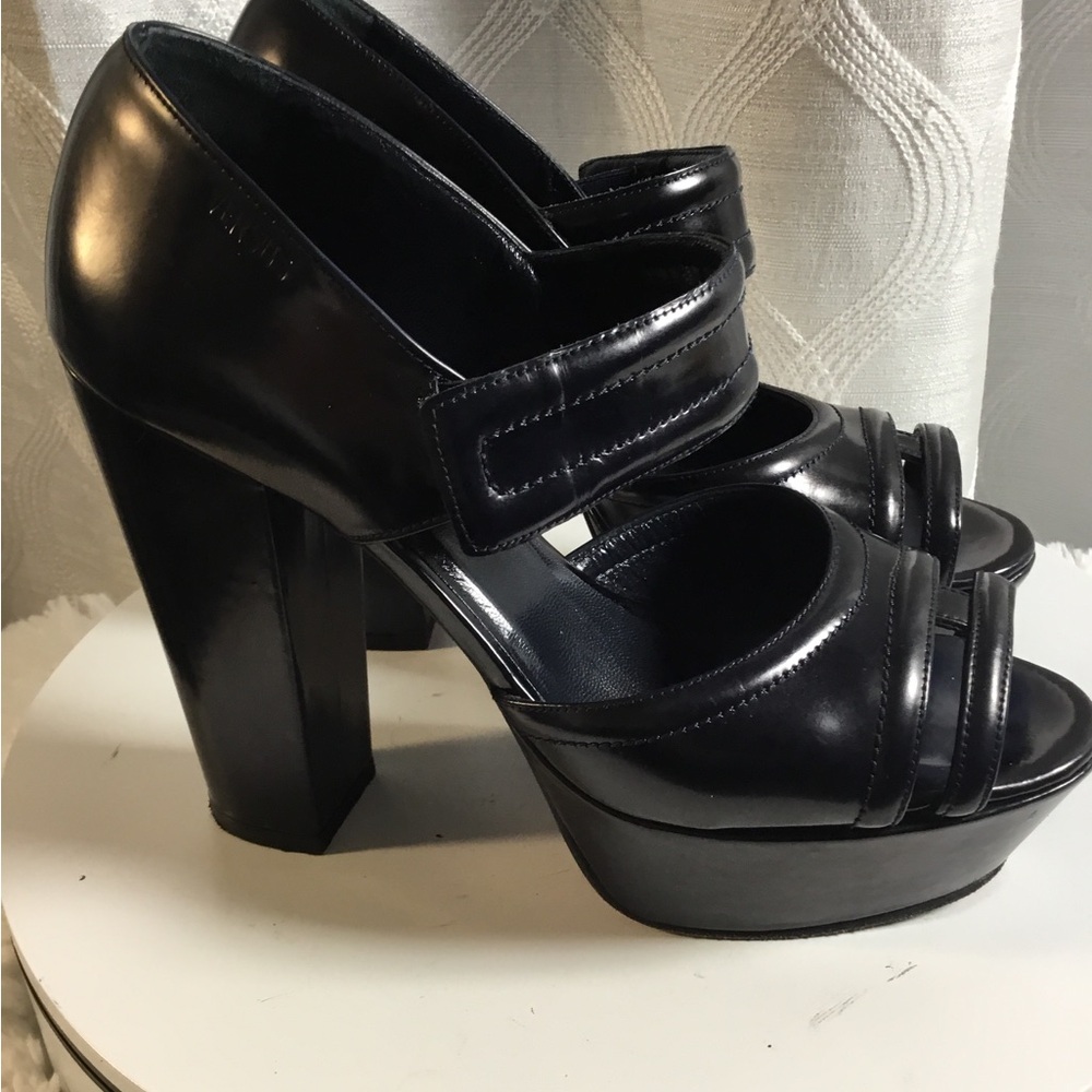 Versus Black Patent Leather Women’s Platform Heels